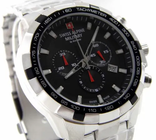 Swiss Alpine Military Herren Armbanduhr Chronograph 10ATM