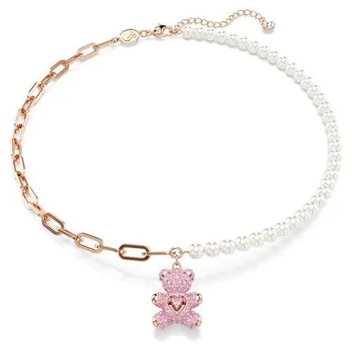 Swarovski Kette mit Anhänger TEDDY - Elegante Kette mit einem bezaubernden Teddy-Anhänger aus Swarovski® Kristall und Zirkonia, ideal für festliche Anlässe und als Geschenk.