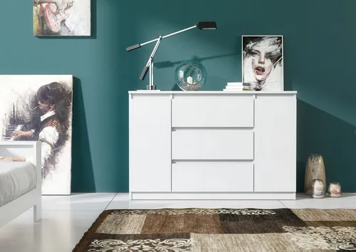 Raumhirsch Furniture Kommode, Weiß, Holzwerkstoff, 139x79x39 cm