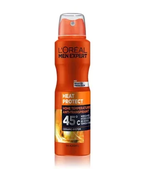 L'Oréal Men Expert Heat Protect Deodorant Spray - Deos für Männer, bietet Hitzeschutz bis 45°C mit Hochleistungs-Technologie für langanhaltende Frische und Kontrolle über Schweißbildung.