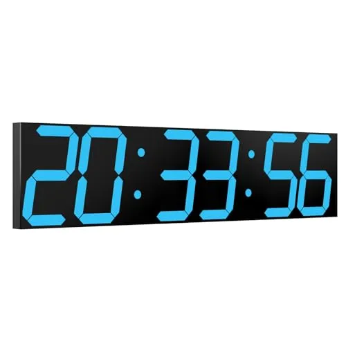 CHKOSDA Digitale Wanduhr, übergroße LED-Digitaluhr mit Countdown-Timer - Wanduhren, 27in breites LED-Display mit 6 Ziffern, perfekt lesbar und ideal für Innenräume. Vielseitig mit Alarm- und Timer-Funktion, plus automatischer Dimmung für optimales Leseerlebnis.