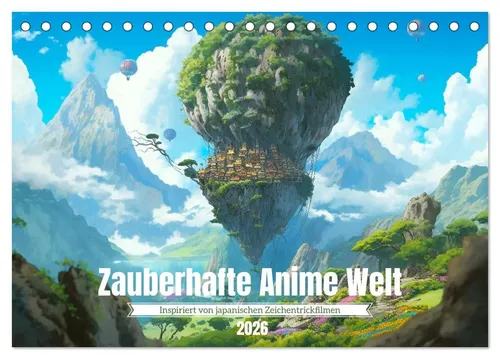 Kerstin Waurick | Zauberhafte Anime Welt (Tischkalender 2026 DIN A5 quer),...