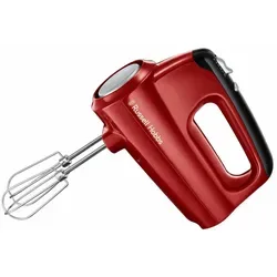 Russell Hobbs Handmixer Desire Rot - 5 Geschwindigkeitsstufen, Turbofunktion und spülmaschinengeeignete Rührbesen für müheloses Backen