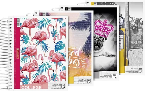 5X BRUNNEN 106737219 Collegebl A6 kar 70g Trend 120Bl