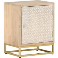 vidaXL Nachttisch aus massivem Mango und Eisen 40x30x50 cm von vidaXL