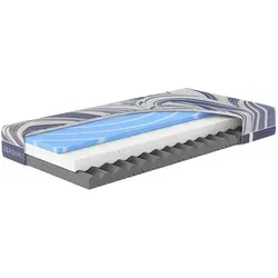 Kaltschaummatratze Ocean Clean KS - 21 cm hoch, blau 160x200 cm - Matratze mit integriertem Topper für ein hervorragendes Boxspring-Schlafgefühl, ideal für optimale Schlafpositionen und Entlastung von Schulter und Rücken.