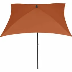 Siena Garden City Mittelstockschirm 180x180cm - Sonnenschirm in Anthrazit/Terracotta, höhenverstellbar mit Knicker für optimalen Sonnenschutz und platzsparend lagerbar, ideal für Garten und Terrasse.