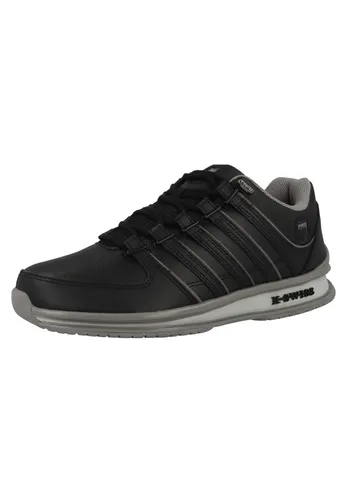 K-SWISS RINZLER Sneaker, Gr. 41, schwarz - Sportliche Sneaker aus strapazierfähigem Leder, ideal für schicke Business-Looks mit individueller Anpassung der Weite durch Schnürung.