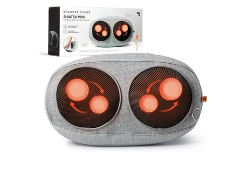 Sharper Image Shiatsu-Massagekissen Mini Compact, 1x Massagegerät, 1x AC Adapter, 1x Auto Adapter