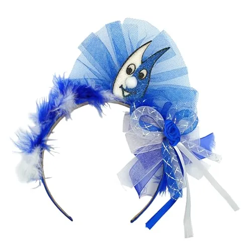Bock op Kölle Haarreif Dom Feder Köln Karneval, Fasching in 3 Farben erhältlich (Blau)