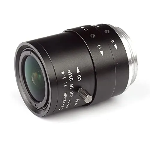 Omegon Teleskop CS-Mount Objektiv 2,8-12mm f/1,4 - Teleskope mit 100° Gesichtsfeld, ideal für beeindruckende Milchstraßen- und Meteoraufnahmen. Kompatibel mit Omegon Pro Kameras der veLOX und GUIDE Serien.