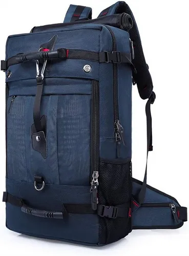 50L Reiserucksack für Laptop (Blau) – Robuster Tragerucksack mit Anti-Diebstahl-Funktionen - Vielseitiger 50L Rucksack mit großem Stauraum und 10 Fächern. Ideal für Reisen und den täglichen Gebrauch. Hergestellt aus hochwertigem, wasserabweisendem Material für zuverlässigen Schutz.