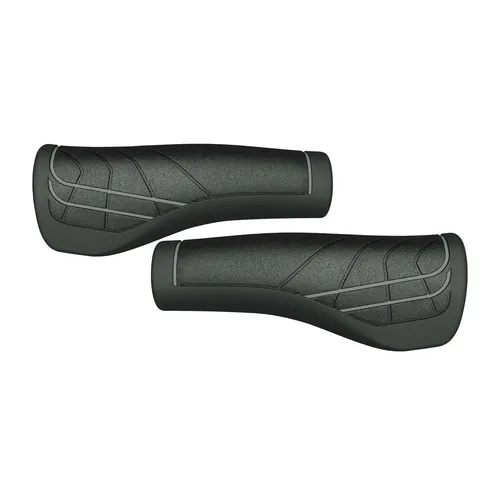 Herrmans Line DD36 Lenkergriffe 125 mm - Grau/Schwarz - Hochwertige Lenkergriffe für Fahrräder, ergonomisch gestaltet für besseren Halt und Komfort beim Fahren.