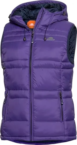 NORDCAP Damen Steppweste, leichte Übergangsjacke in Lila, Gr. 44