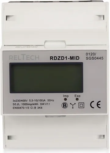 Reltech Drehstromzähler digital RDZD1-MID, 100 A von Reltech