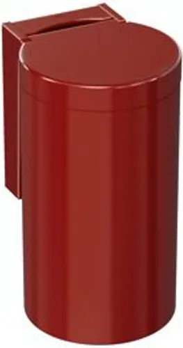 HEWI Abfallbehälter Serie 477, rubinrot mit Kniebetätigung von HEWI