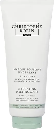 Christophe Robin Hydrating Melting Mask mit Aloe Vera 200 ml - Haarmaske für intensive Feuchtigkeit, mit 95 % natürlichen Inhaltsstoffen, reduziert Frizz und sorgt für Glanz und Geschmeidigkeit. Ideal für trockenes Haar.