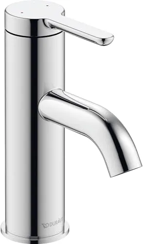 Duravit C.1 Waschtischarmatur S – Eleganter Wasserhahn für Ihr Bad - Touch-On-Wasserhähne für Badezimmerwaschbecken, mit spritzfreiem, weichem Wasserstrahl und wassersparend – ideal für effizientes Waschen.