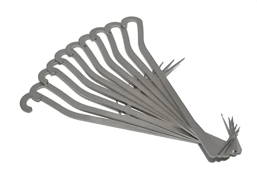 Oxnfeia® Räucherhaken 10 Stück - Fleischerhaken Edelstahl ideal zum Aufhängen, Metzgern, Räuchern, Grillen und Trocknen - Räucherhaken rostfrei, stabil & hochwertig - 10 mm