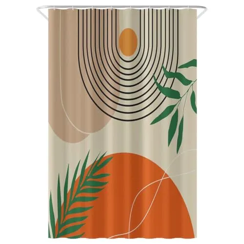 Loti Living Anti-Schimmel-Duschvorhang, 120x200 cm, texturiertes Wasserabweisendes Polyester, inkl. Ringe