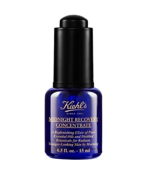 Kiehl's Midnight Recovery Concentrate 15 ml - Gesichtsöl für alle Hauttypen, regeneriert müde Haut über Nacht mit natürlichen Ölen wie Lavendel und Squalane für ein strahlendes Morgen-Ergebnis.