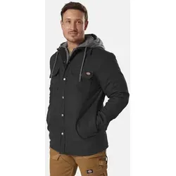Dickies Herren Hemdjacke mit Fleecekapuze, Schwarz, XL - Funktionsjacke mit weichem, gestepptem Futter für zusätzlichen Komfort und wasserabweisender Oberfläche – ideal für jedes Wetter.