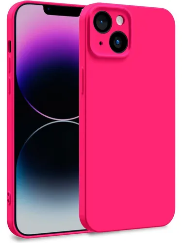 Hülle für Apple iPhone 14 Plus - Handyhülle Cover aus Silikon Magenta Pink
