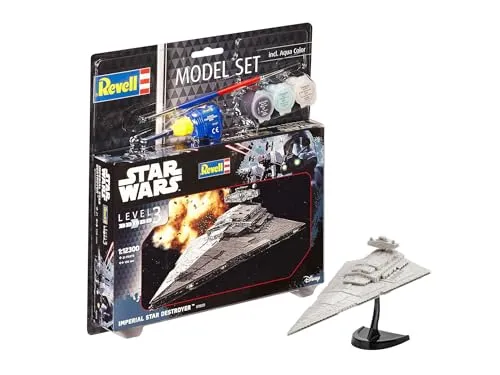 Revell Modellbausatz Star Wars Imperial Star Destroyer I Maßstab 1:12300 I Level 3 I Detailgetreue Nachbildung I Einfaches Kleben und Bemalen