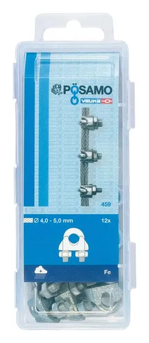 Pösamo Drahtseilklemme ehemals DIN 741 Zink 3 mm / M4 1/8