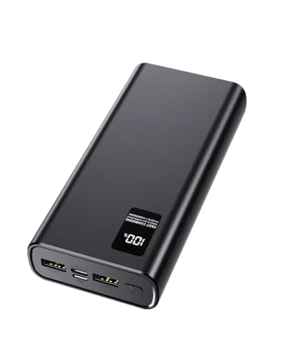 Power Bank 24000mAh,Powerbank klein Aber stark (USB C Output & Input) 5A Externer Handyakkus mit Schnellladefunktion,Powerbank Große Kapazität Kompatibel mit iPhone 14 13 12 Samsung Apple Xiaomi