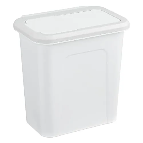 Navaris Auffangschale für Küchenabfälle - 9L Mülleimer zum Einhängen, faltbarer Deckel für saubere Küche und einfache Montage ohne Bohren