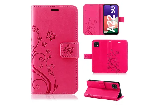 betterfon Handyhülle Handytasche für Samsung Galaxy A22 5G Klapphülle, Bookstyle-Hülle: Magnetverschluss 3 Kartenfächer & Standfunktion