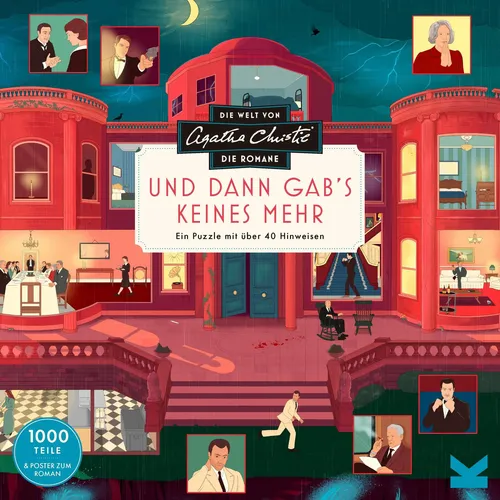 Die Welt von Agatha Christie: Und dann gab's keines mehr Puzzle - 1000-Teile-Puzzle aus der Welt von Agatha Christie, ideal für Krimi-Fans und Puzzle-Liebhaber, perfekt für entspannte Stunden.