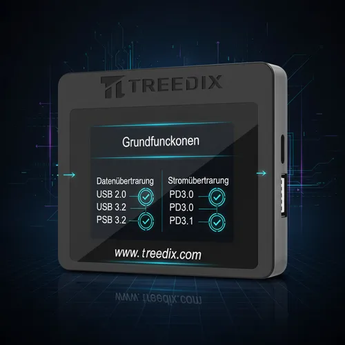 Treedix USB-Kabeltester mit 2,4-Zoll-Farbdisplay von Treedix
