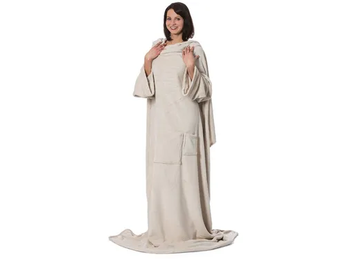 Wohndecke ZOLLNER mit Ärmeln und Taschen, 170 x 200 cm - Bettdecken für Wohlfühlmomente! Die ZOLLNER Kuscheldecke kombiniert 100% Polyester mit praktischen Ärmeln und Taschen für maximalen Komfort in jedem Raum.