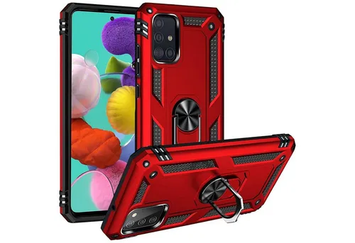 CoolGadget Handyhülle Armor Shield Case für Samsung Galaxy A51 6,5 Zoll, Outdoor Cover mit Magnet Ringhalterung Handy Hülle für Samsung A51