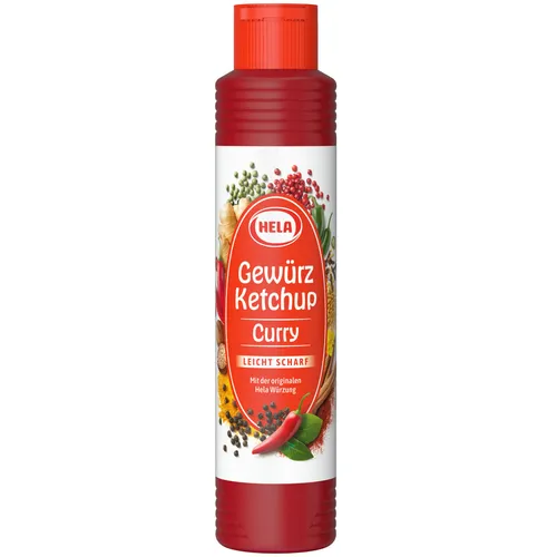 Hela Curry Gewürz Ketchup leicht scharf 500ml Flasche