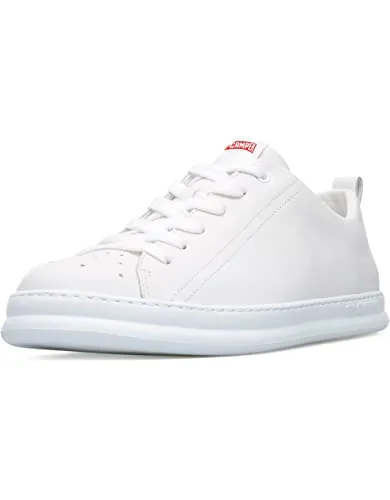 CAMPER Herren Runner Sneaker, White Natural, 45 EU - Herren-Sneaker aus weichem Leder, langlebig und leicht mit sportlicher Silhouette und OrthoLite Komforteinlage für optimalen Tragekomfort.