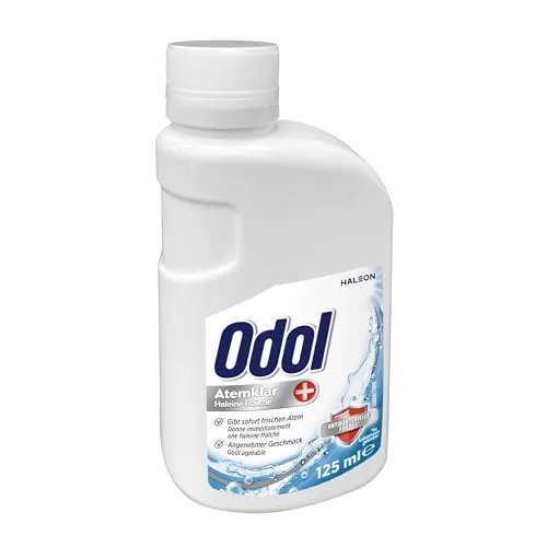 Odol Mundspülung Atemklar Plus, 125ml Mundwasser Konzentrat ohne Alkohol - Mundwasser Konzentrat für bis zu 2000 Anwendungen. Frischer Atem und angenehmer Geschmack. Ideal für Kinder ab 6 Jahren. Ohne Alkohol und Fluorid, für eine sanfte Pflege.