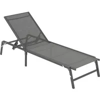 Costway Klappbare Sonnenliege mit 5-fach verstellbarer Rückenlehne in Grau - Genießen Sie entspannte Stunden im Freien mit dieser stabilen, klappbaren Sonnenliege. Das atmungsaktive Material sorgt für Komfort, während die verstellbare Rückenlehne individuelle Entspannung ermöglicht. Ideal für Garten und Terrasse.