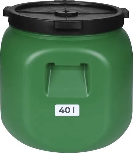 Weithalsfass Futtertonne Fasssilage Regen Fass Gepäcktonne 40 Liter mit Deckel grün