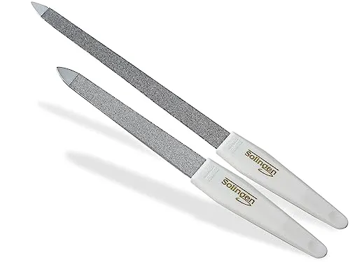Profi Nagelfeilen Set aus Solingen Maniküre Feilen Made in Germany 2-Seitig Fein/Grob Pediküre Saphirnagelfeilen in verschiedenen Größen zur optimalen Nagelpflege für Hände und Füße (2er Set)