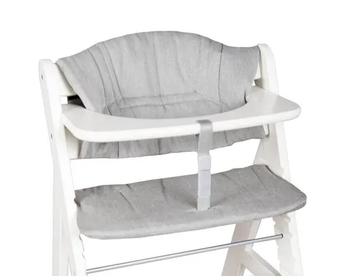 Hoppediz Hochstuhl Sitzkissen Set für Hauck Alpha - Hochstuhl-Kissen-Set aus 100% Bio-Baumwolle, atmungsaktiv und hautfreundlich. Flexibel nutzbar mit Klettverschlüssen, modernes skandinavisches Design, ideal für jede Einrichtung.