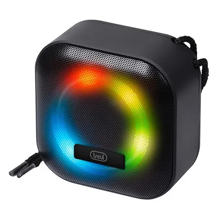 Trevi XR 8A12, 3 W, Kabellos, USB Typ-C, Schwarz, Cube, Wasserdicht