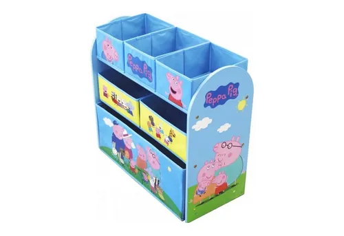 HTI-Living Kinderregal Peppa Pig, 3 Etagen mit 6 Stoffboxen in blau von HTI-Line