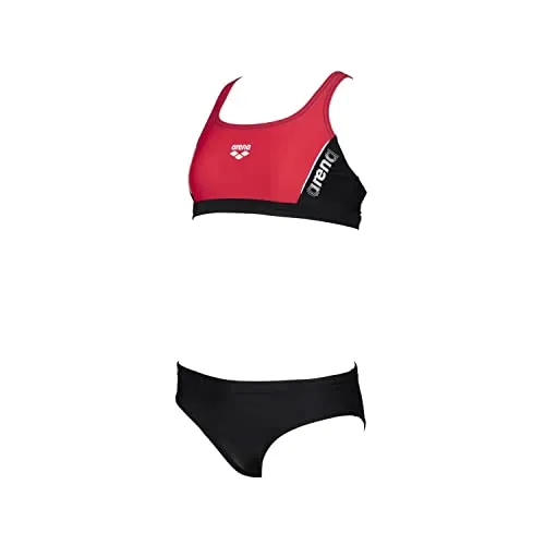ARENA Mädchen Sport Bikini Thrice - Chlor- und salzwasserbeständig - Bikinis für Mädchen, ideal für Schwimmbad und Strand, aus MaxFit Material mit UV-Schutz UPF50+, bietet optimalen Tragekomfort und stabilen Halt beim Schwimmen.