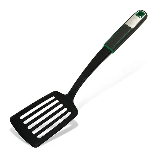 FACKELMANN Chefkoch trifft Schlitzwender - optimal zum Wenden von Gemüse, Fleisch & Co. - mit Soft-Touch-Griff und Edelstahleinsatz