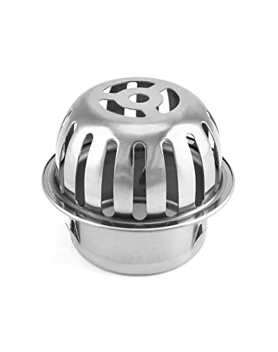 QWORK® Dachrinnen Laubschutz für Fallrohrgröße Ø74-76mm - aus Edelstahl 304 - Geeignet für Gerade Fallrohre, Bodenabläufe, Dachrinnen und ebene Flächen