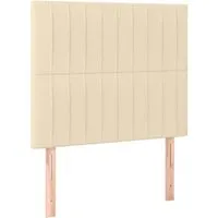 vidaXL Kopfteile 2 Stk. Creme 80x5x78/88 cm Stoff
