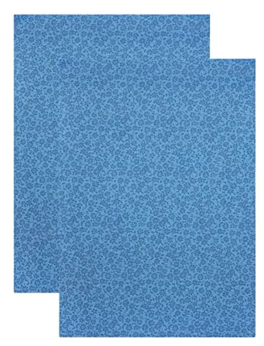 Lashuma 2er Set Geschirrhandtücher blau 48x68 cm, Baumwolle Trockentücher, Design: Kornblume